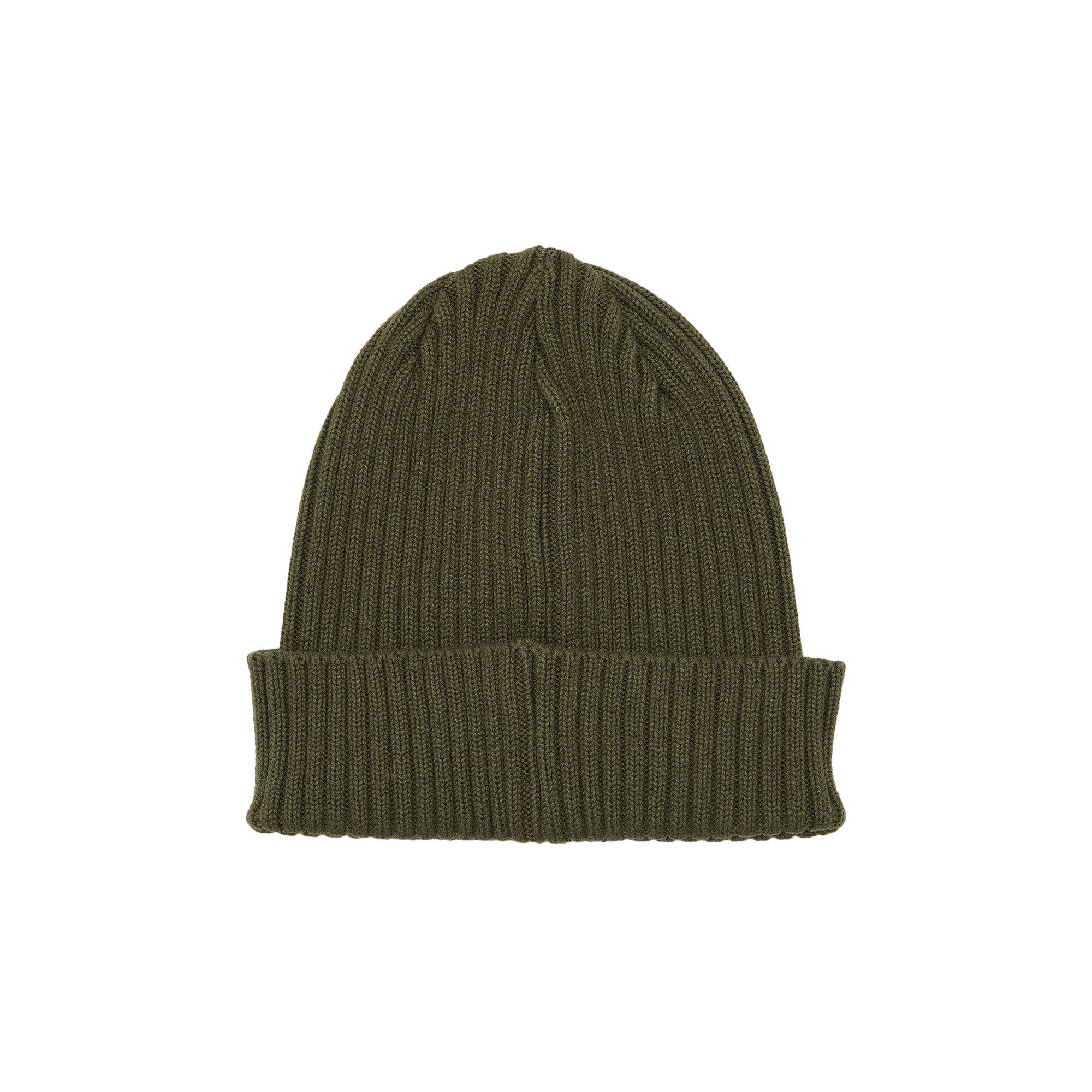 充実の品 Overdyed Supreme Buy Patch OLIVE FW22BN63 - 'Olive' Beanie 帽子