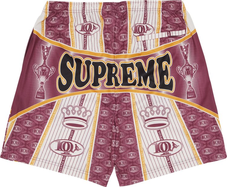 Supreme Por Ciento Soccer Short Burgundy