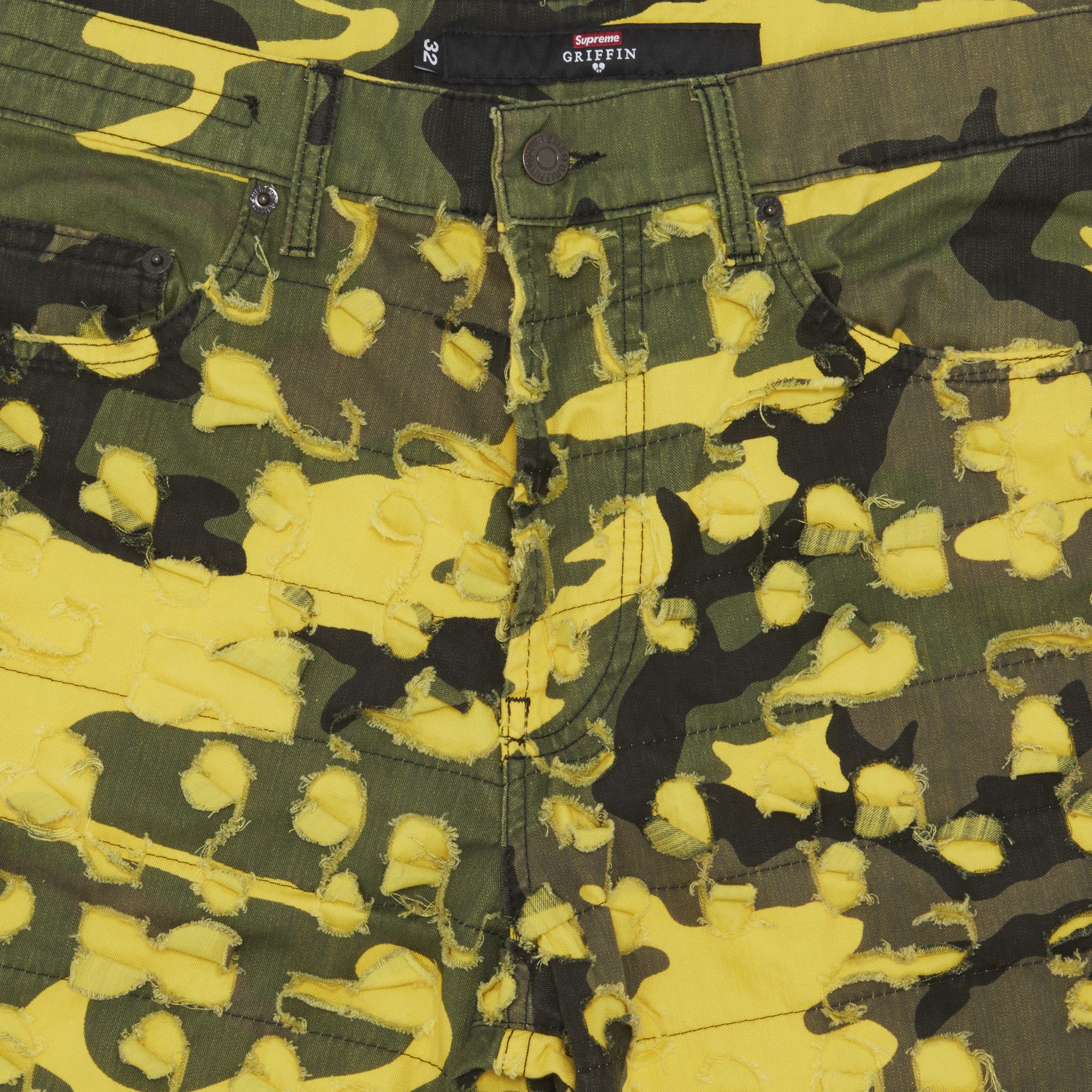 Buy Supreme x Griffin 5 Pocket Jean Yellow Camo FW22P81 YELLOW CAMO GOAT CA