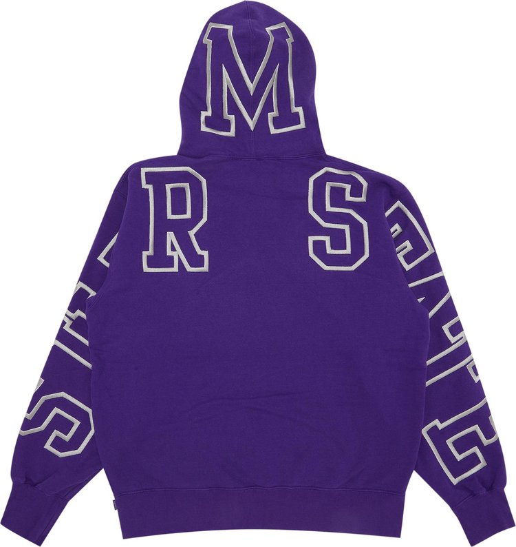 Supreme State Hooded Sweatshirt Purple