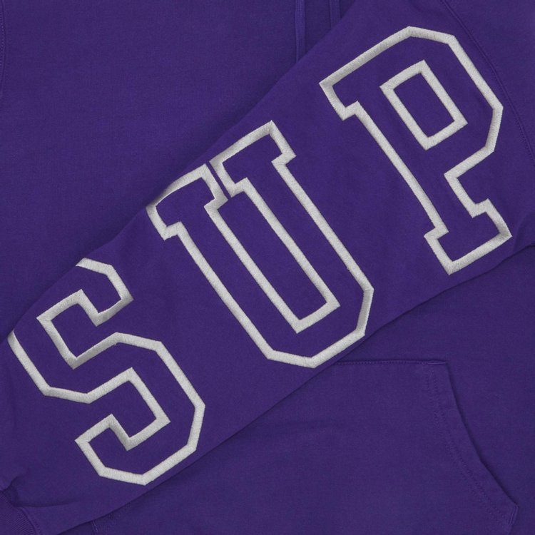 Supreme State Hooded Sweatshirt Purple