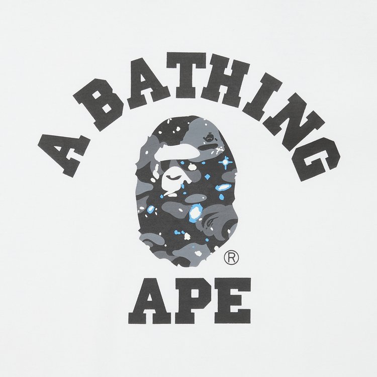 BAPE Space Camo College Tee White