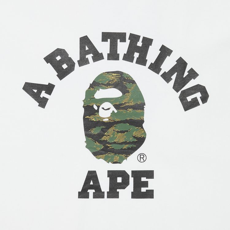 BAPE Tiger Camo College Tee WhiteGreen