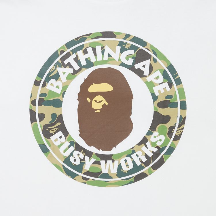 BAPE 1st Camo Busy Works Tee WhiteGreen