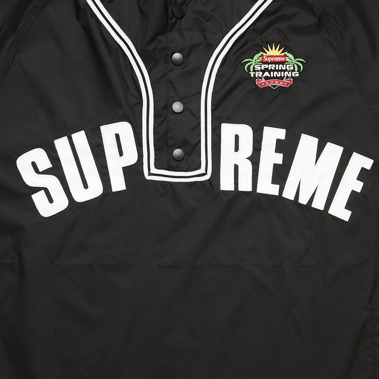 Supreme Snap Off Long Sleeve Baseball Top Black