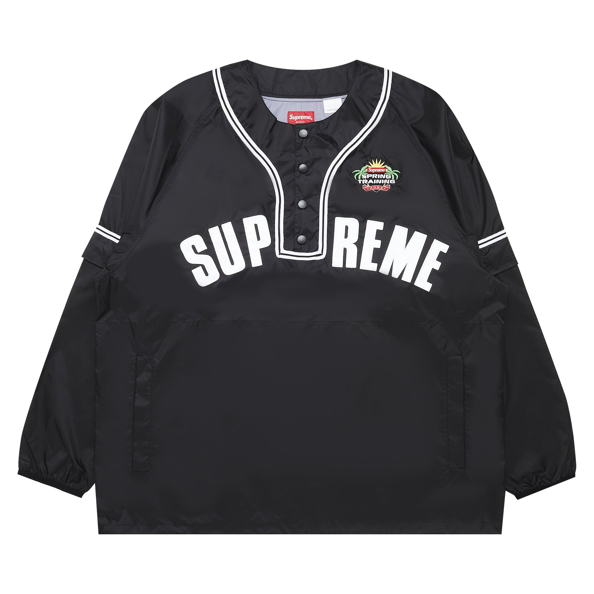 Supreme Snap-Off Long-Sleeve Baseball Top 'Black'