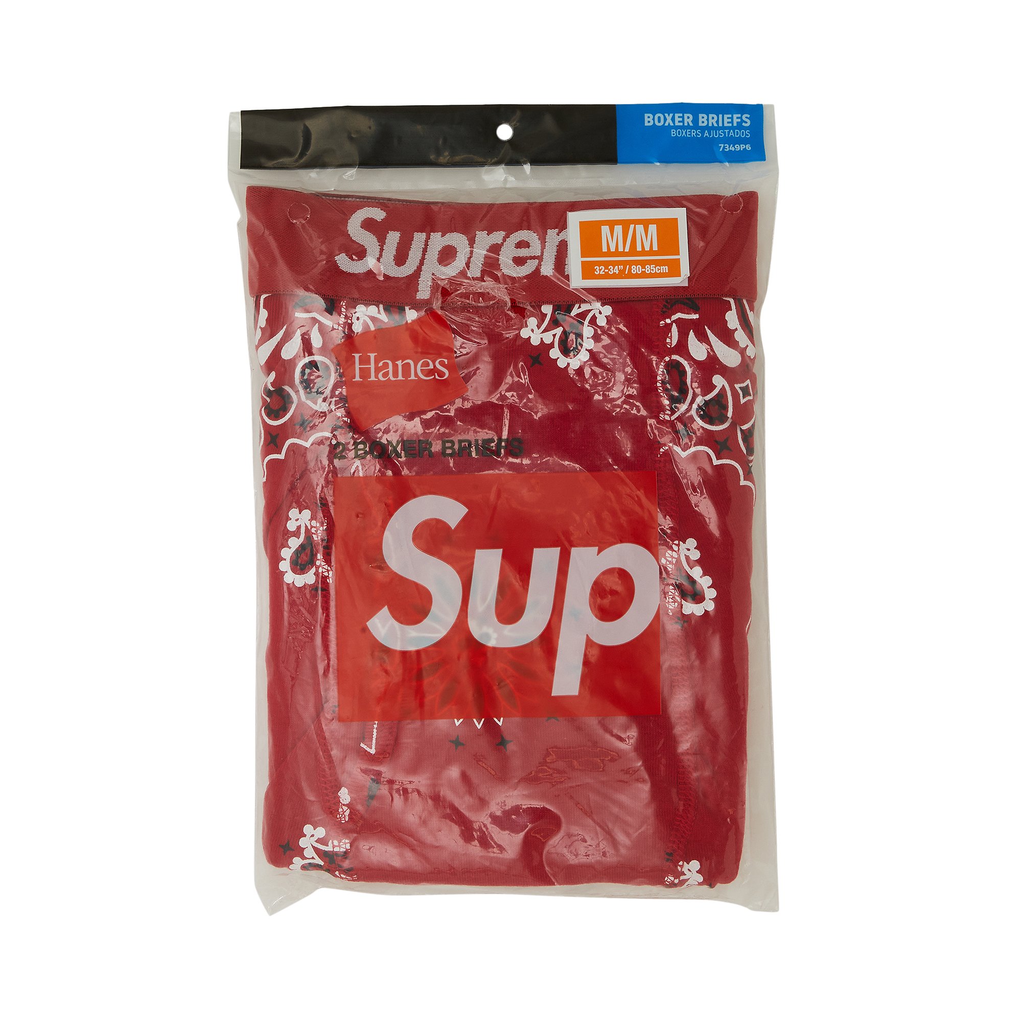 Supreme x Hanes Bandana Boxer Briefs (2 Pack) 'Red' | GOAT