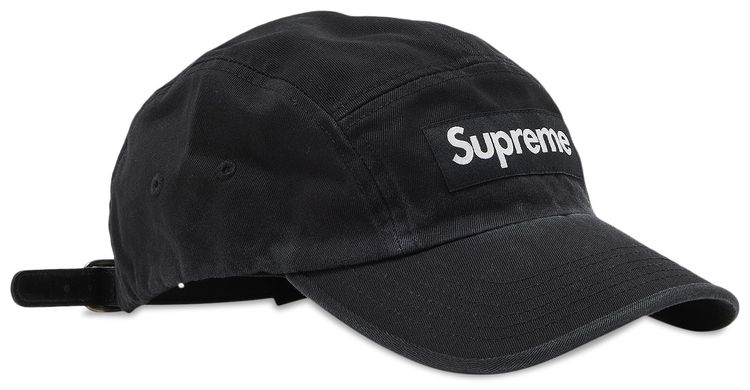 Supreme Washed Chino Twill Camp Cap Black