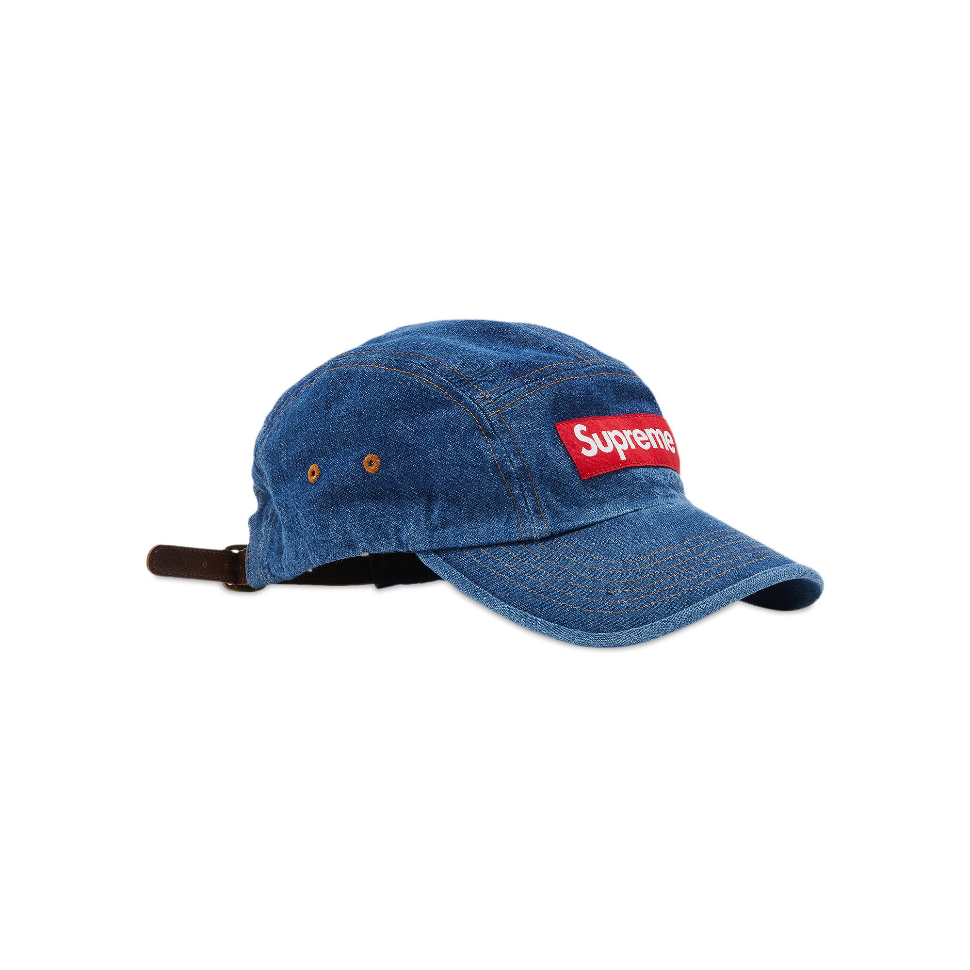 Buy Supreme Washed Chino Twill Camp Cap 'Denim' - FW22H104