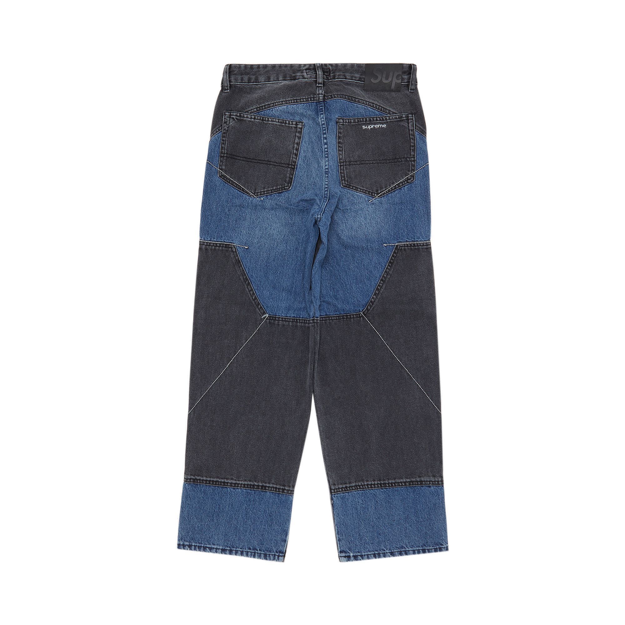 Buy Supreme 2-Tone Paneled Jean 'Black' - FW22P51 BLACK | GOAT