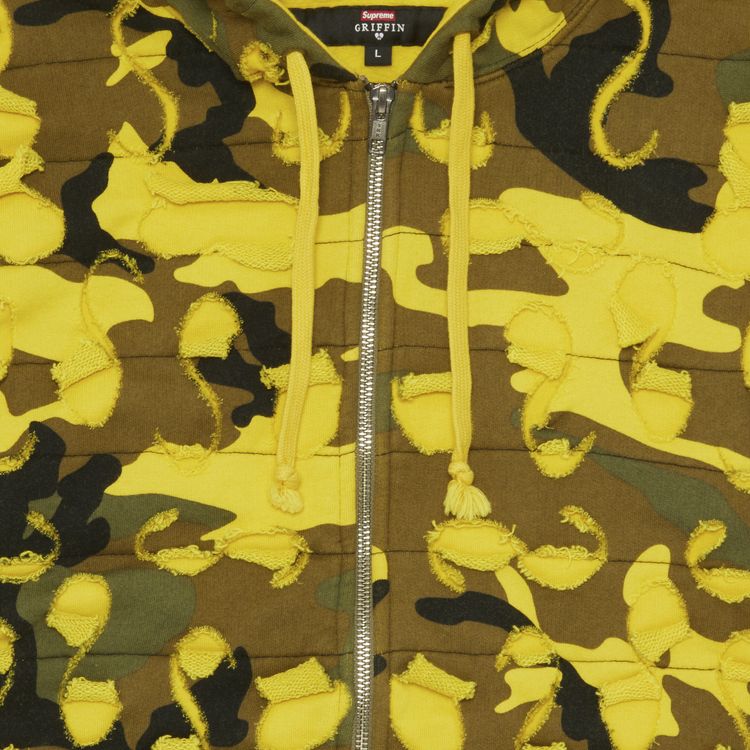 Supreme x Griffin Zip Up Hooded Sweatshirt Yellow Camo