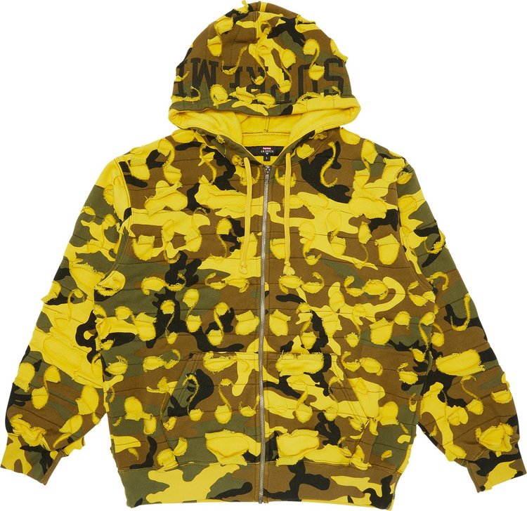 Supreme x Griffin Zip Up Hooded Sweatshirt 'Yellow Camo'