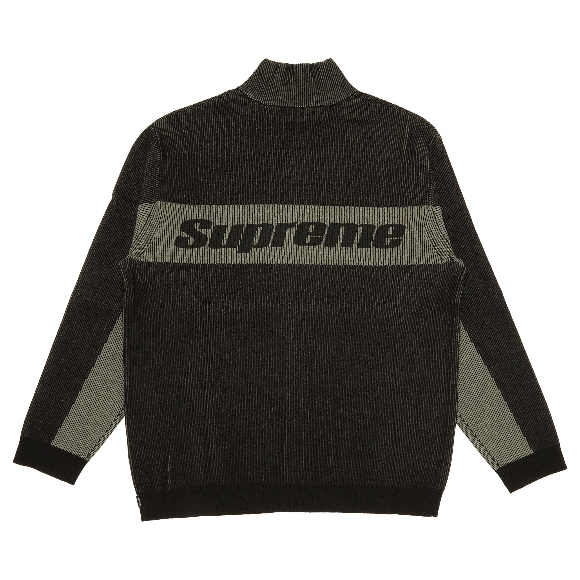 Buy Supreme 2 Tone Ribbed Zip Up Sweater Black FW22SK39 BLACK GOAT CA