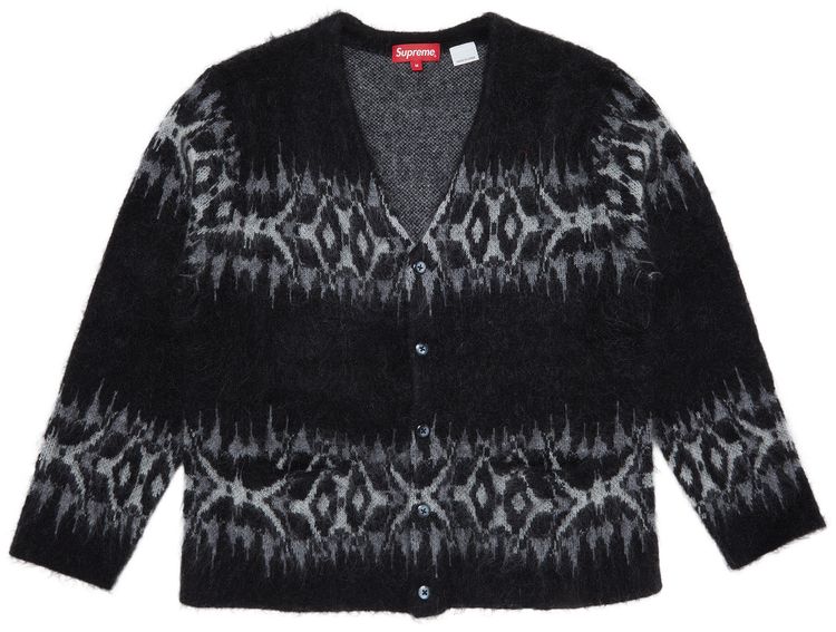 Supreme Abstract Stripe Cardigan Black