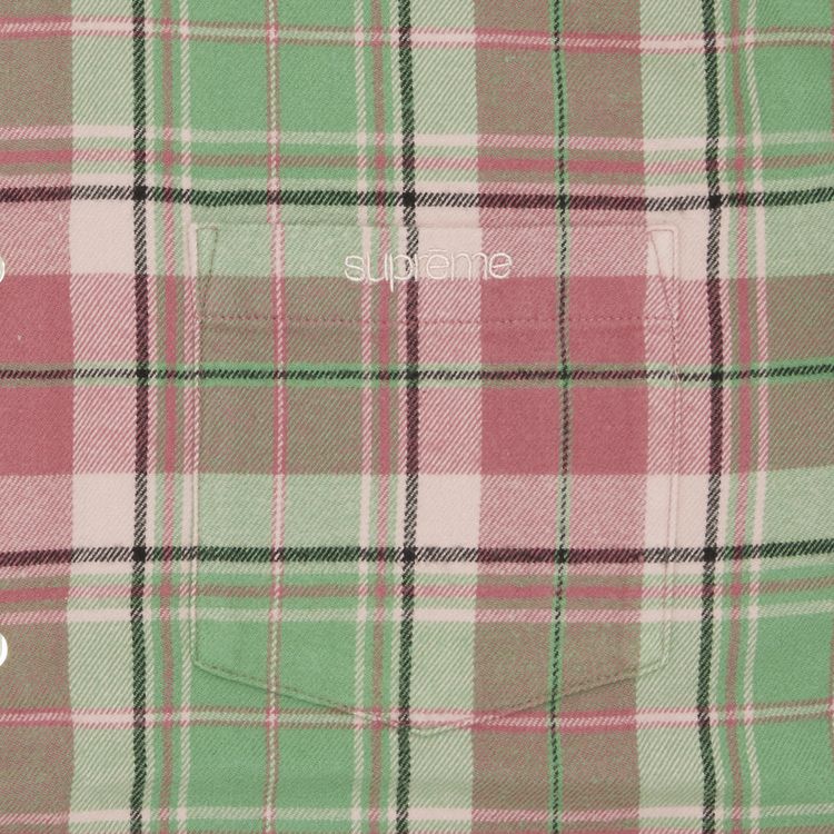 Supreme Plaid Flannel Shirt Pink