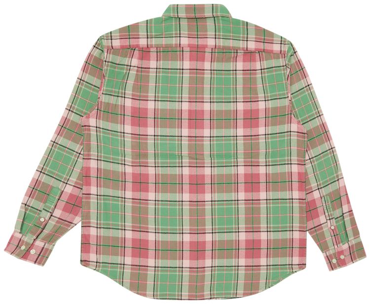 Supreme Plaid Flannel Shirt Pink