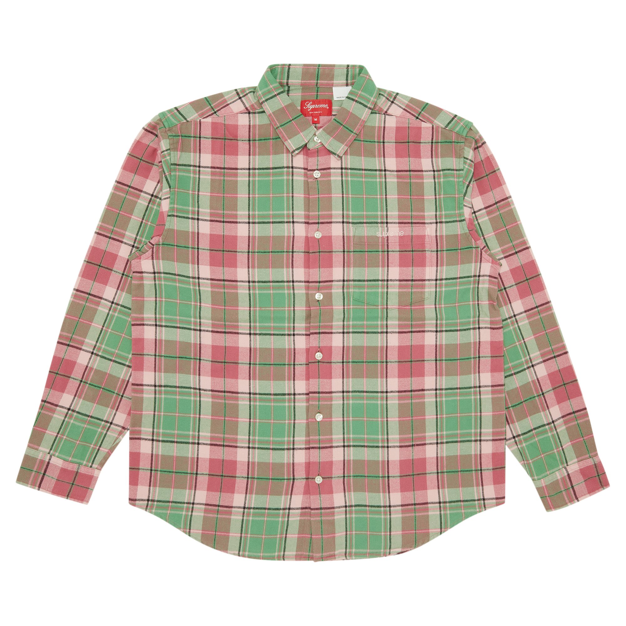 Buy Supreme Plaid Flannel Shirt 'Pink' - FW22S8 PINK | GOAT