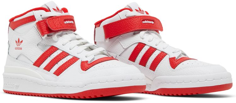 Adidas Forum Mid J White Vivid Red
