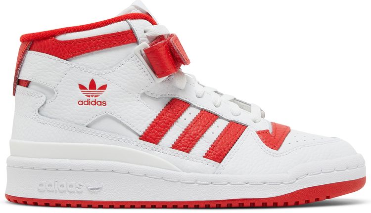 Adidas Forum Mid J White Vivid Red
