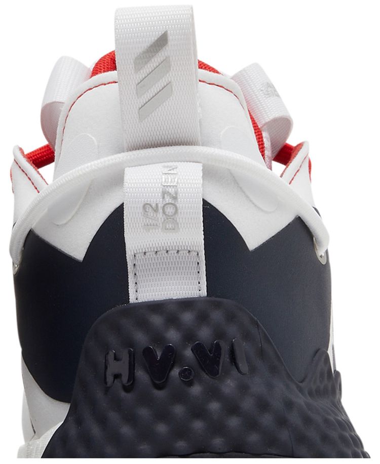 Adidas Harden Vol 6 White Vivid Red Legend Ink