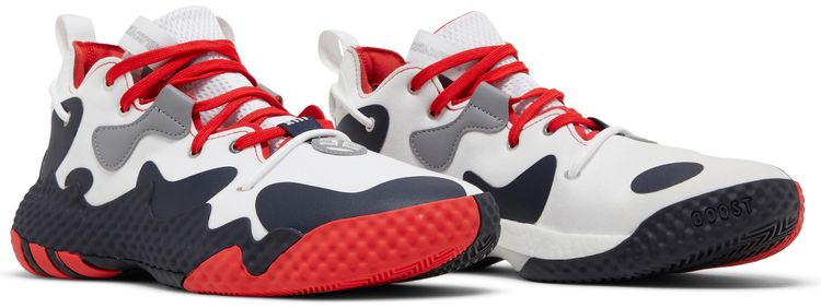 Adidas Harden Vol 6 White Vivid Red Legend Ink
