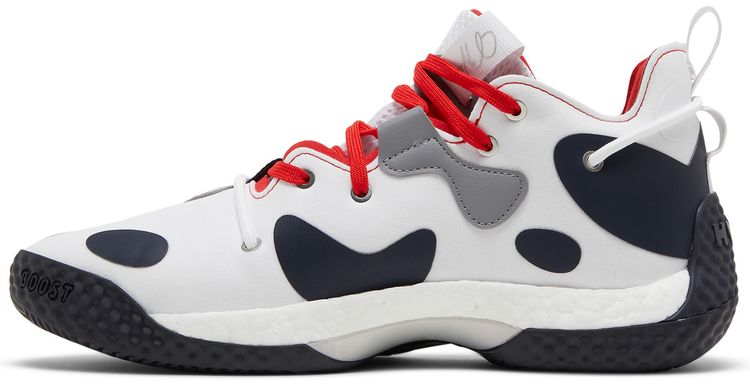 Adidas Harden Vol 6 White Vivid Red Legend Ink