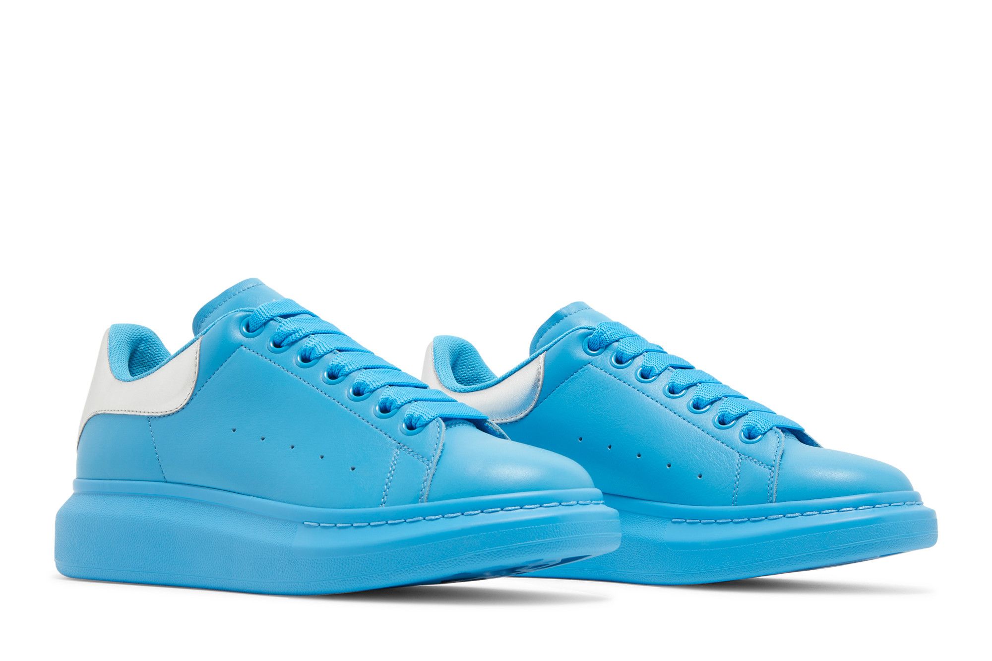 Buy Alexander McQueen Oversized Sneaker Painter Blue Silver 634671 WIAG5 4448 GOAT