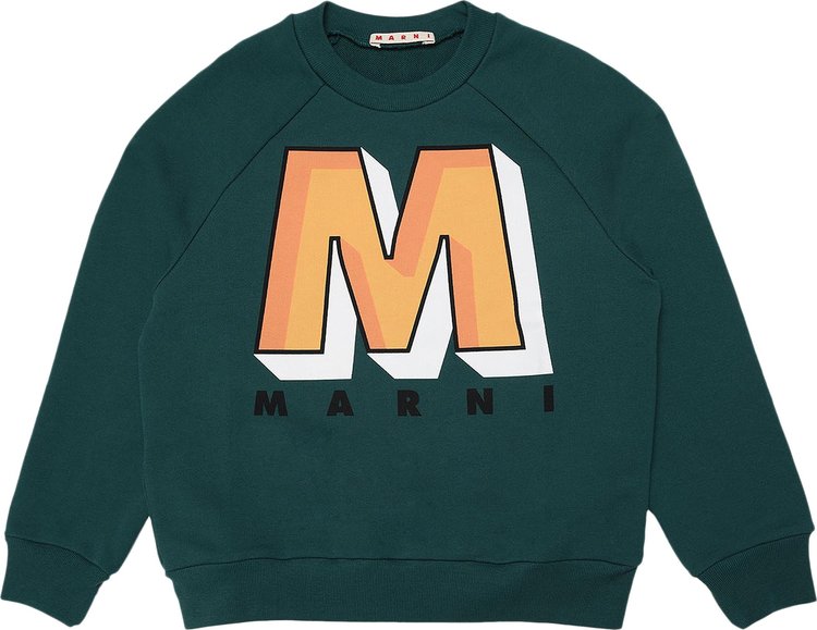 Marni Kids M Logo Sweatshirt 'Green'