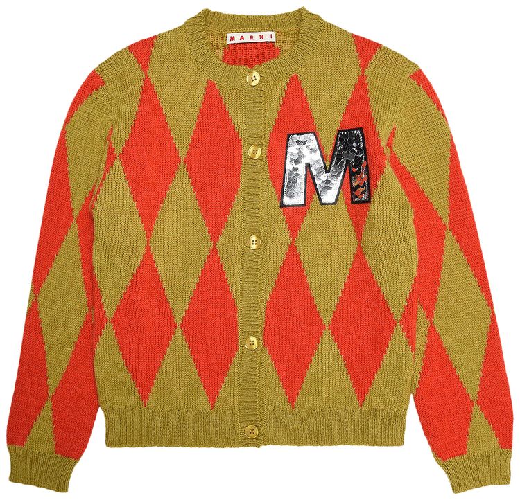 Marni Kids Arglye Sweater Orange