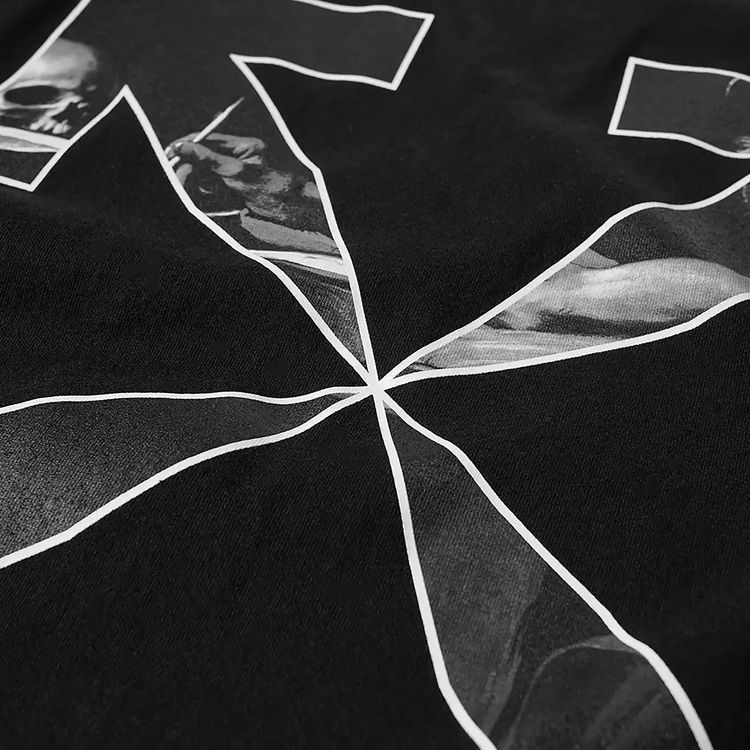 Off White Caravag Arrow Slim Short Sleeve Tee BlackWhite