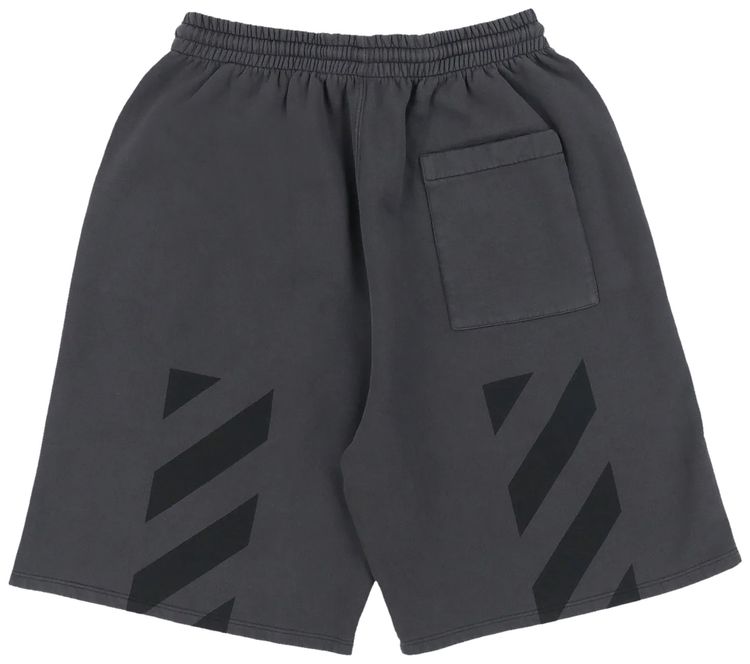 Off White Diag Stripe Shorts Black