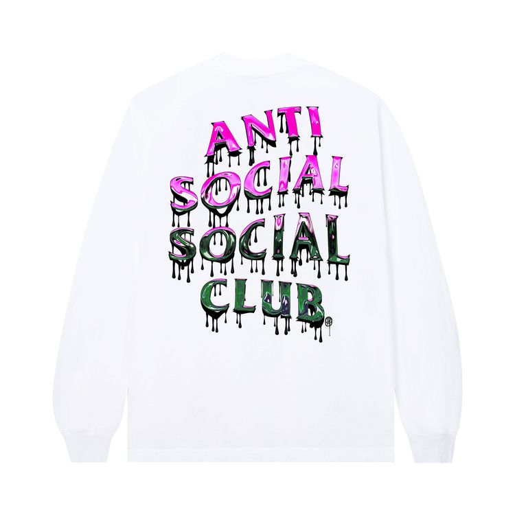 Anti Social Social Club Mind Melt Long Sleeve Tee White