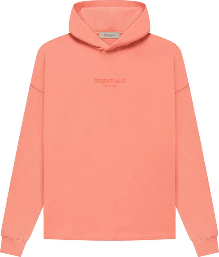 Buy Fear of God Essentials Relaxed Hoodie 'Coral' - 192SU222092F | GOAT