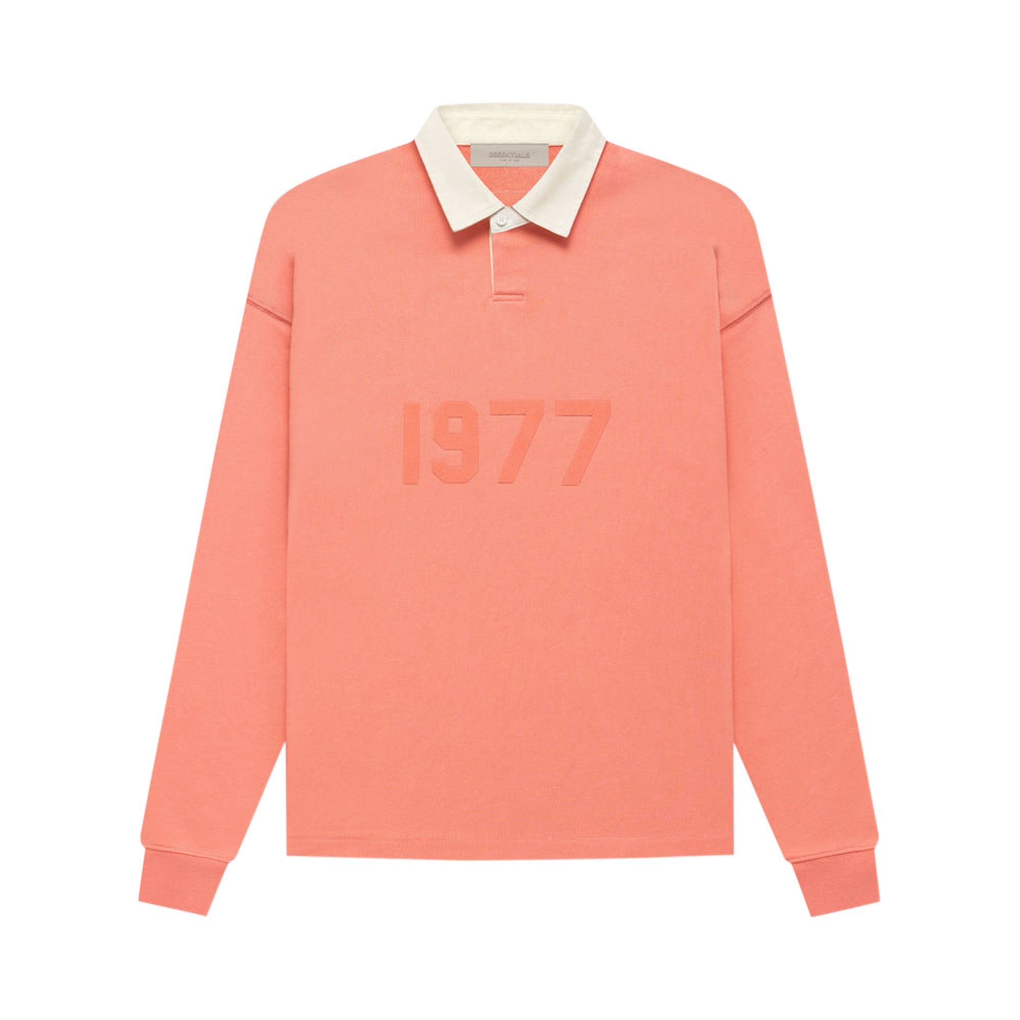 Buy Fear of God Essentials Henley Rugby 'Coral' - 192SU222012F | GOAT