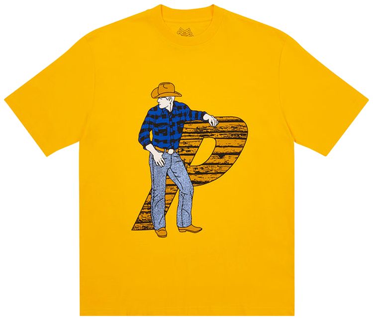 Palace Saddle Up T Shirt Yellow