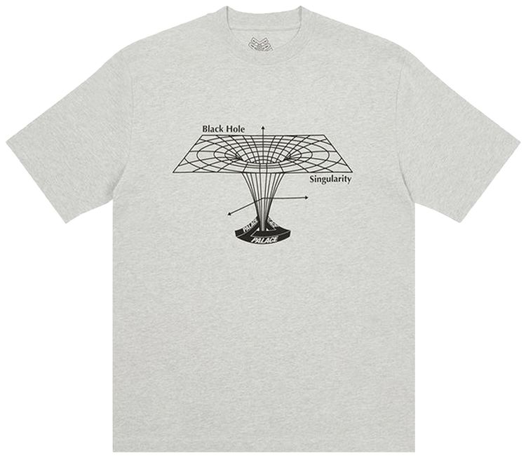 Palace Black Hole T Shirt Grey Marl