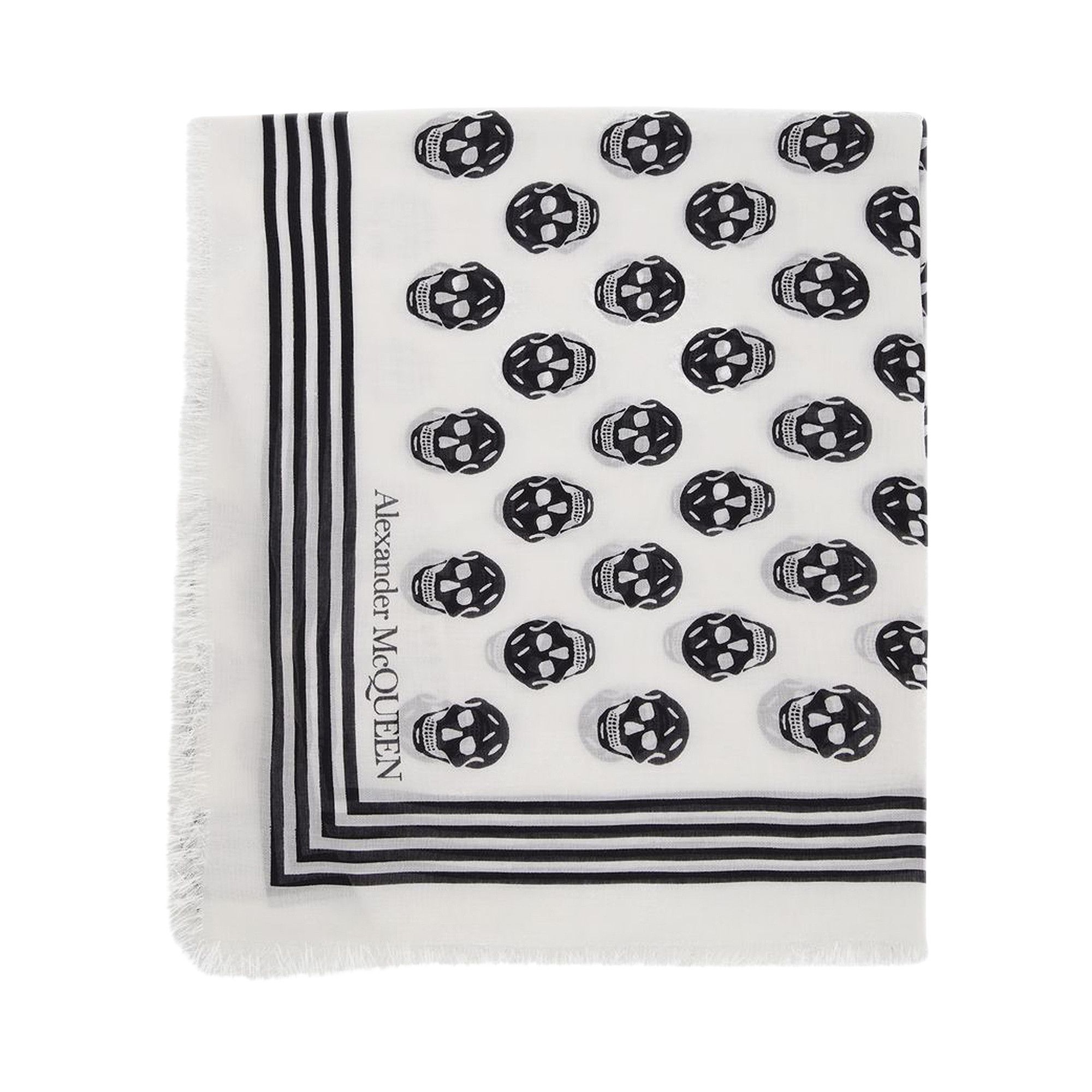 【送料&関税込】Alexander McQueen Biker Scarf Buy Alexander McQueen Biker Scarf 'White' - 1106403943Q9260