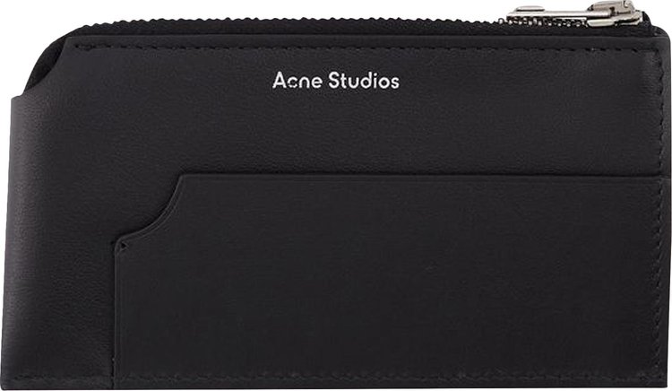 Acne Studios Leather Zip Wallet 'Black'