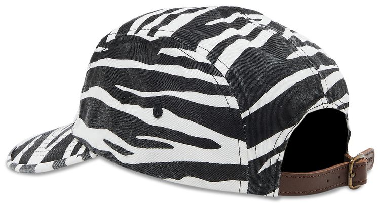 Supreme Washed Chino Twill Camp Cap Zebra