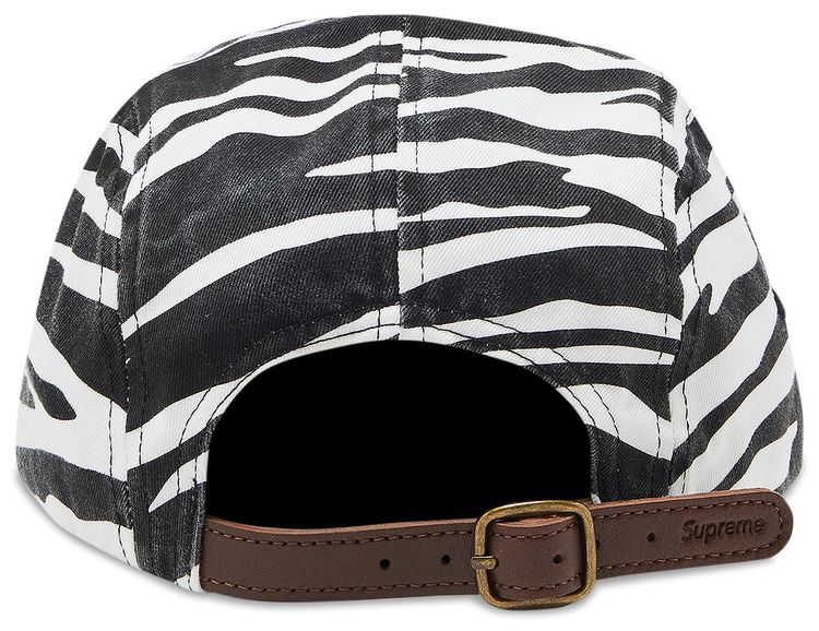 Supreme Washed Chino Twill Camp Cap Zebra