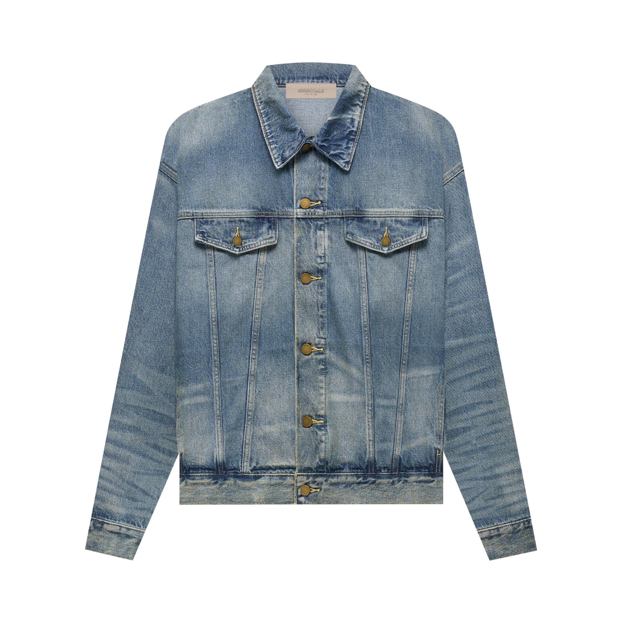 Buy Fear of God Essentials Trucker Jacket 'Indigo' - 202SU224140F