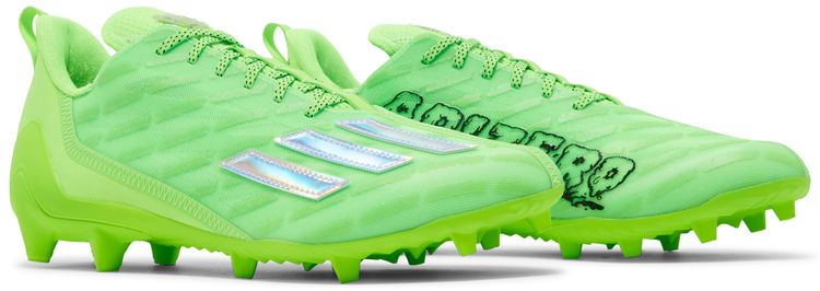Adidas Adizero Cleats Team Solar Green Silver Metallic