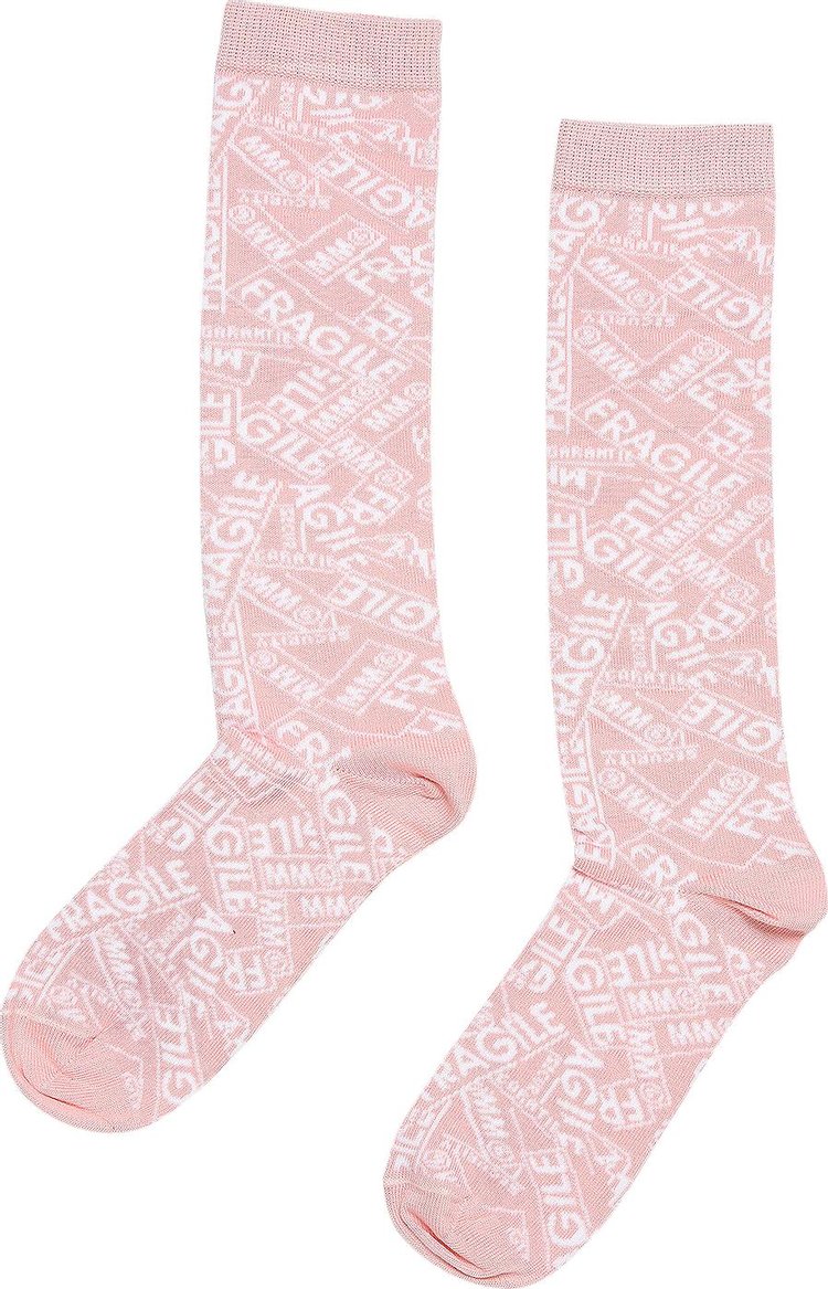 MM6 Maison Margiela Kids Socks Peach Pink