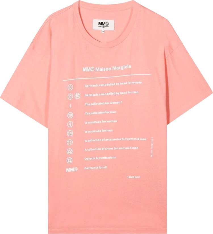 MM6 Maison Margiela Kids T-Shirt 'Peach Pink'