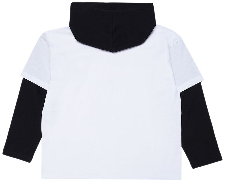 MM6 Maison Margiela Kids Hoodie T Shirt WhiteBlack