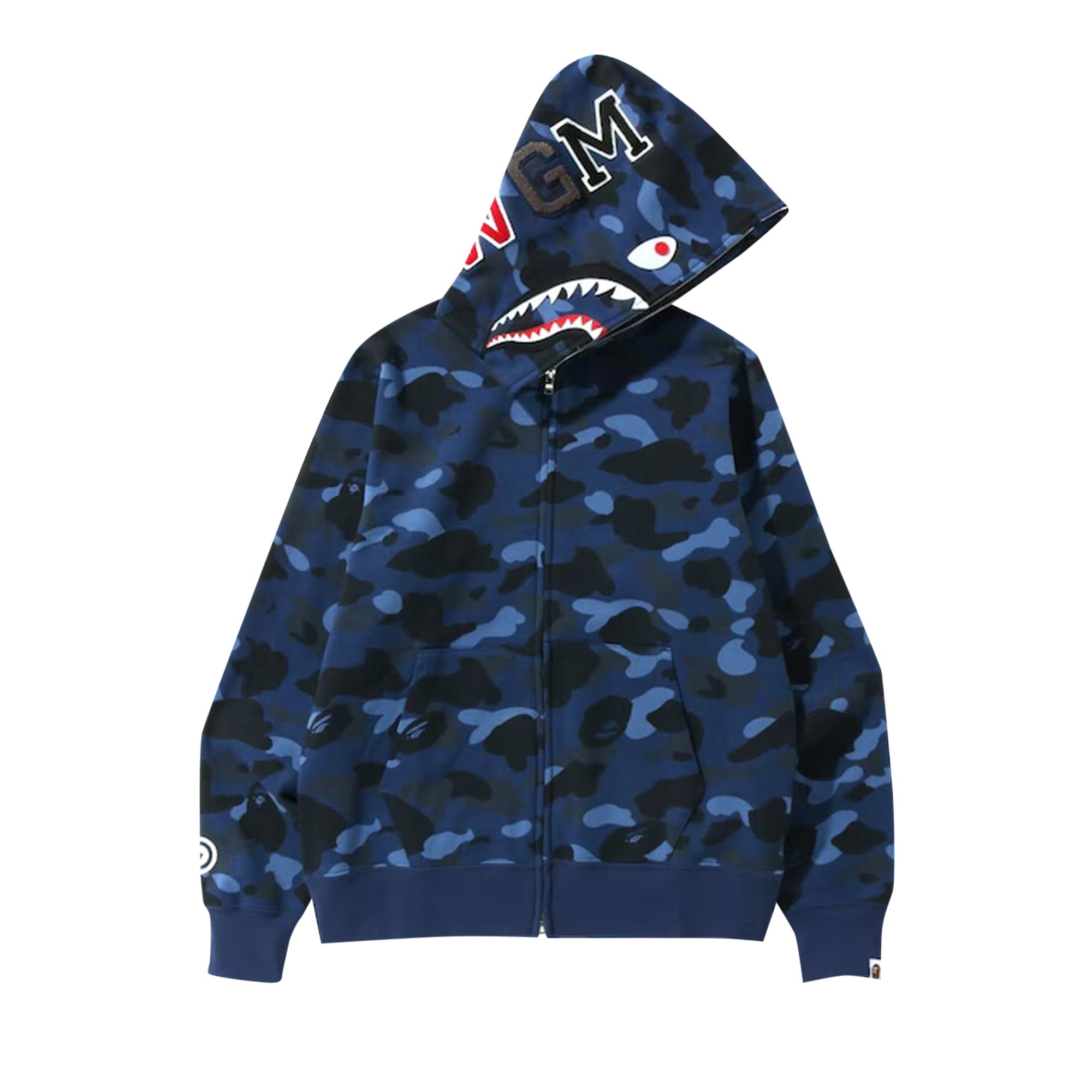 BAPE Color Camo Shark Full Zip Hoodie 'Navy'