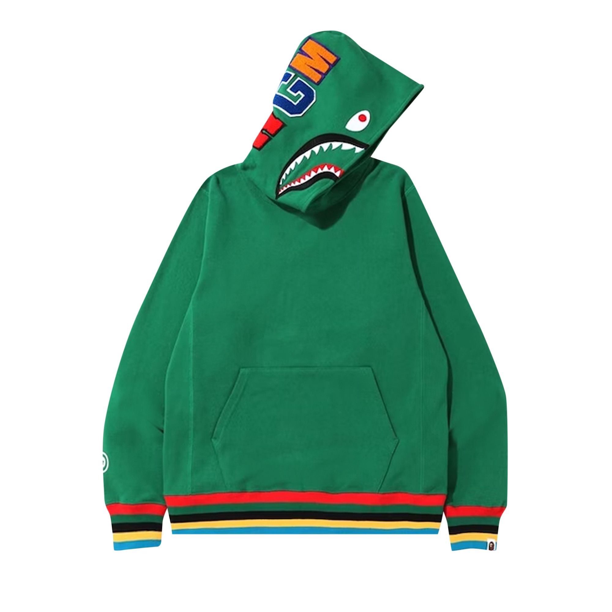 Green bape shark hoodie shop