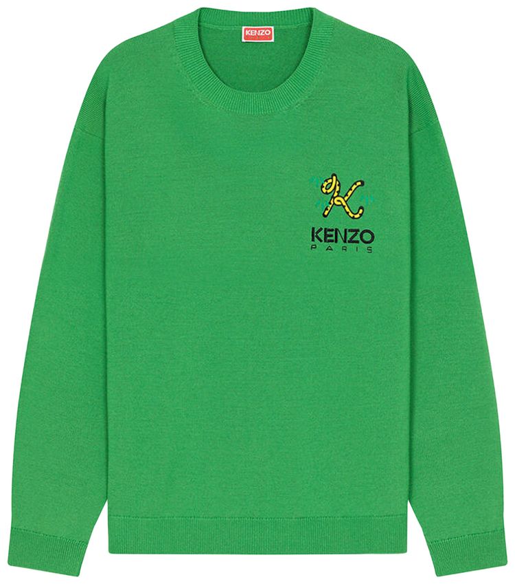 Kenzo Crest Regular Jumper Grass Green