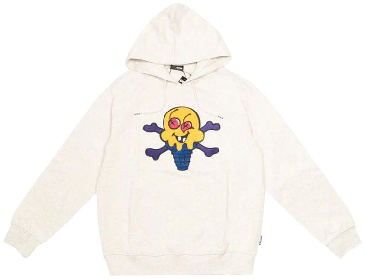 Icecream Avery Logo Patch Hoodie Light Heather Grey