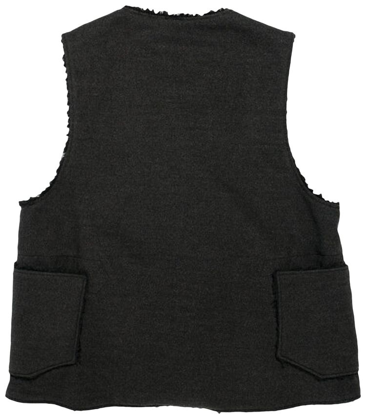 Engineered Garments Polyester Fake Melton Over Vest Black
